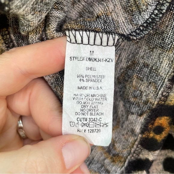 JUN & IVY Women’s Leopard Print Bodycon Long Sleeve Mini Dress Size Medium - Picture 13 of 13